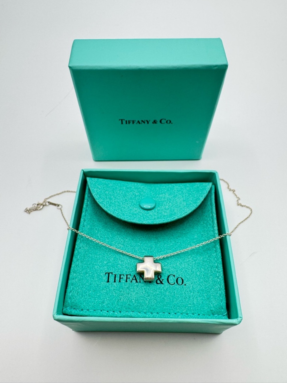 Tiffany & Co. Elsa Peretti Cross Pendant Necklace in 925 SILVER  Tiffanys BNB